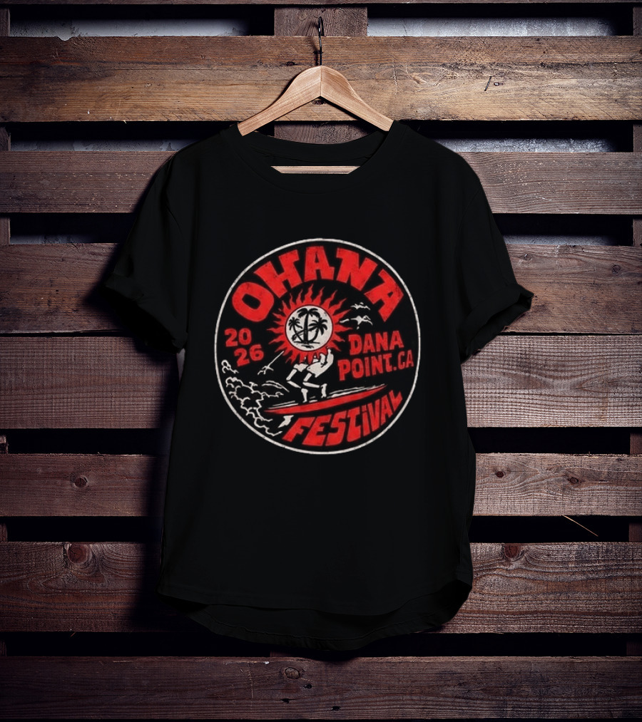 Ohana Festival 2026 Dana Point California Sunny Surfer T-Shirt