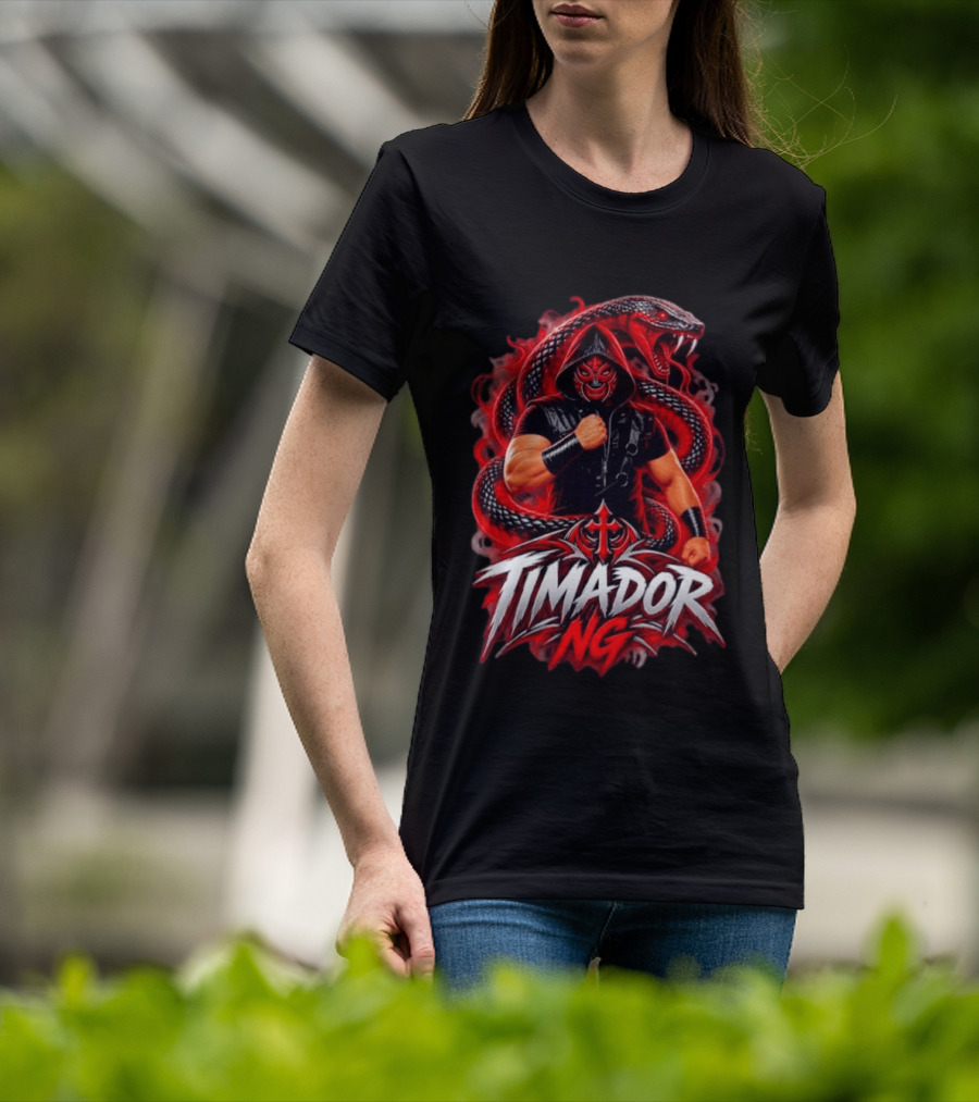 Timador NG Masked Wrestler Red Snake Fist Combat T-Shirt