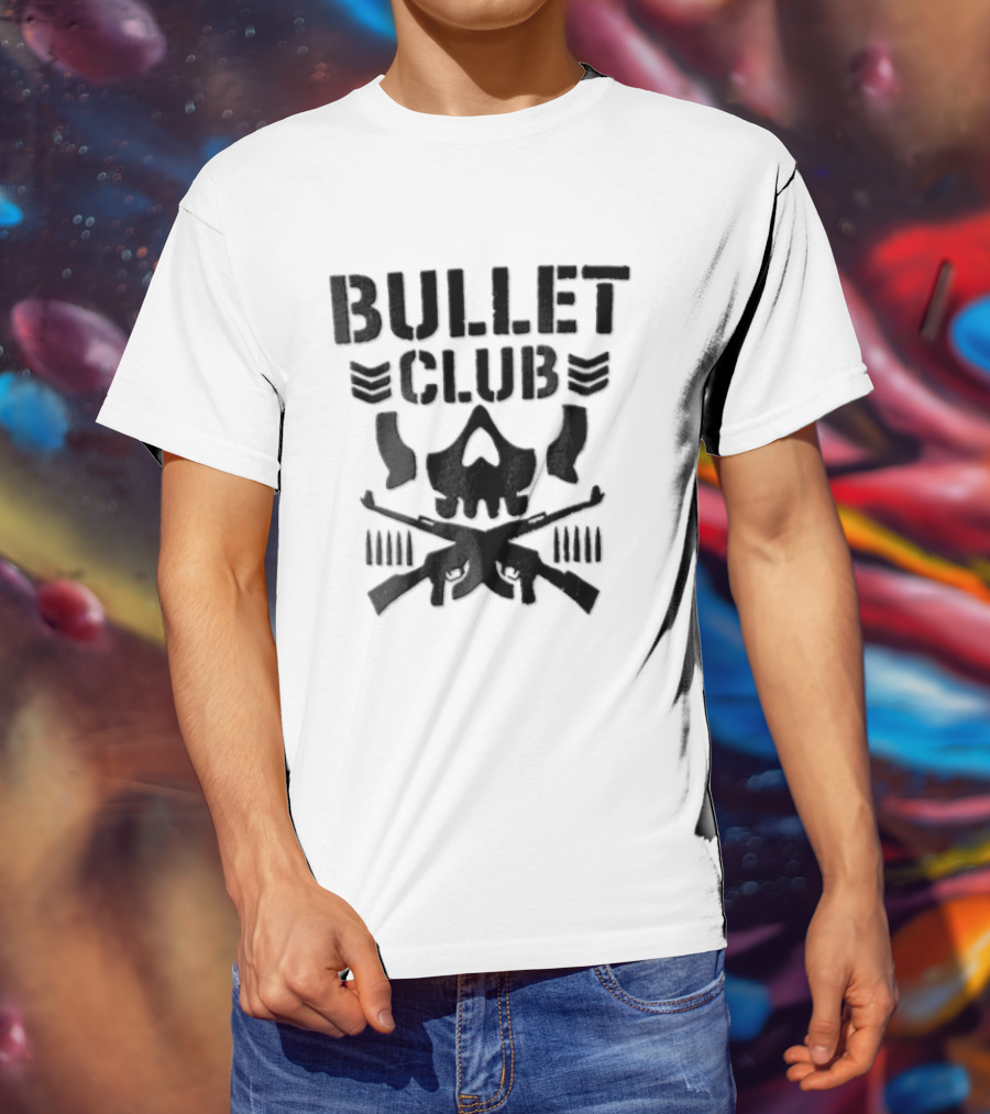 Bullet Club Skull Gun Crossbones Wrestling T-Shirt