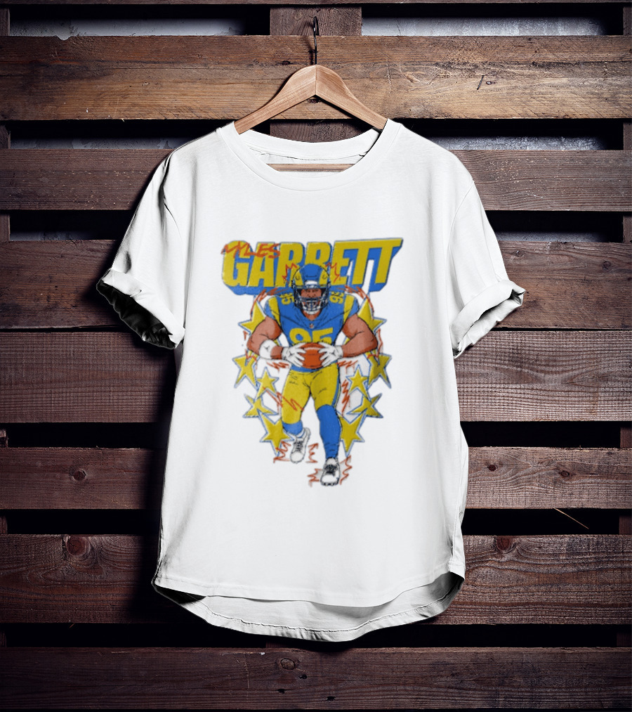 Myles Garrett Football Star Number 95 Cold World Hardcore T-Shirt