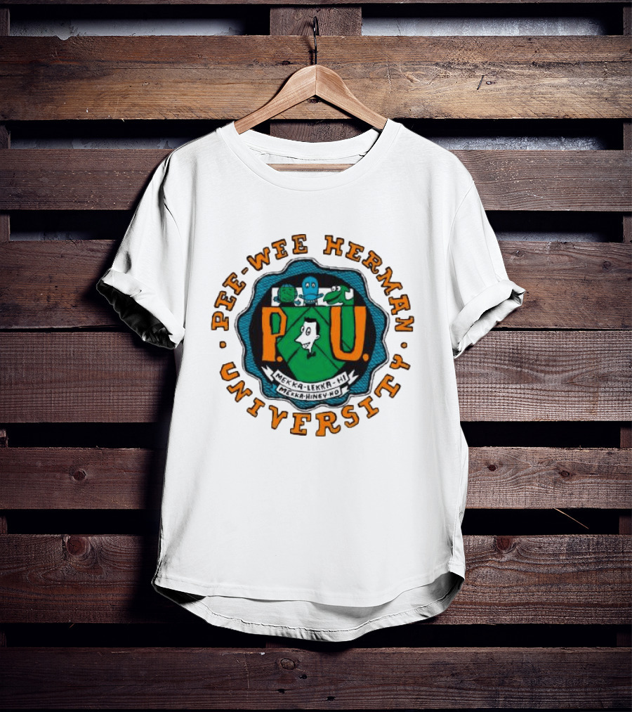 Retrokid Shop Pee Wee Herman University Mekka Lekka Hi Mekka Hiney Ho Crewneck T-Shirt
