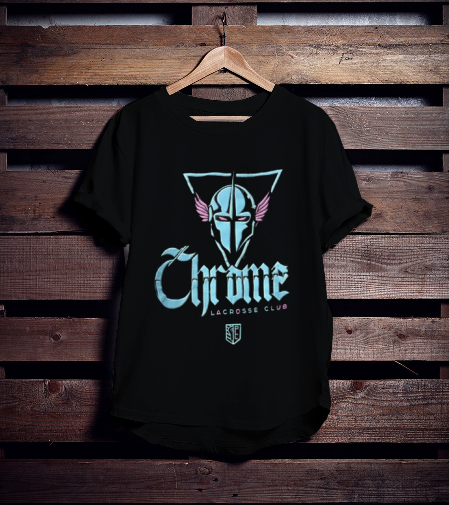 Chrome Lacrosse Club Winged Helmet T-Shirt