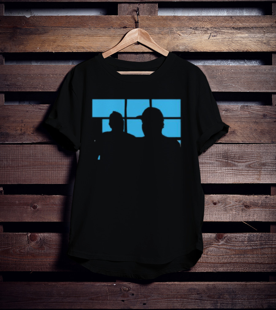 Daz Black Stars Store Shop Blue Off The Hook Black Silhouette Duo T-Shirt