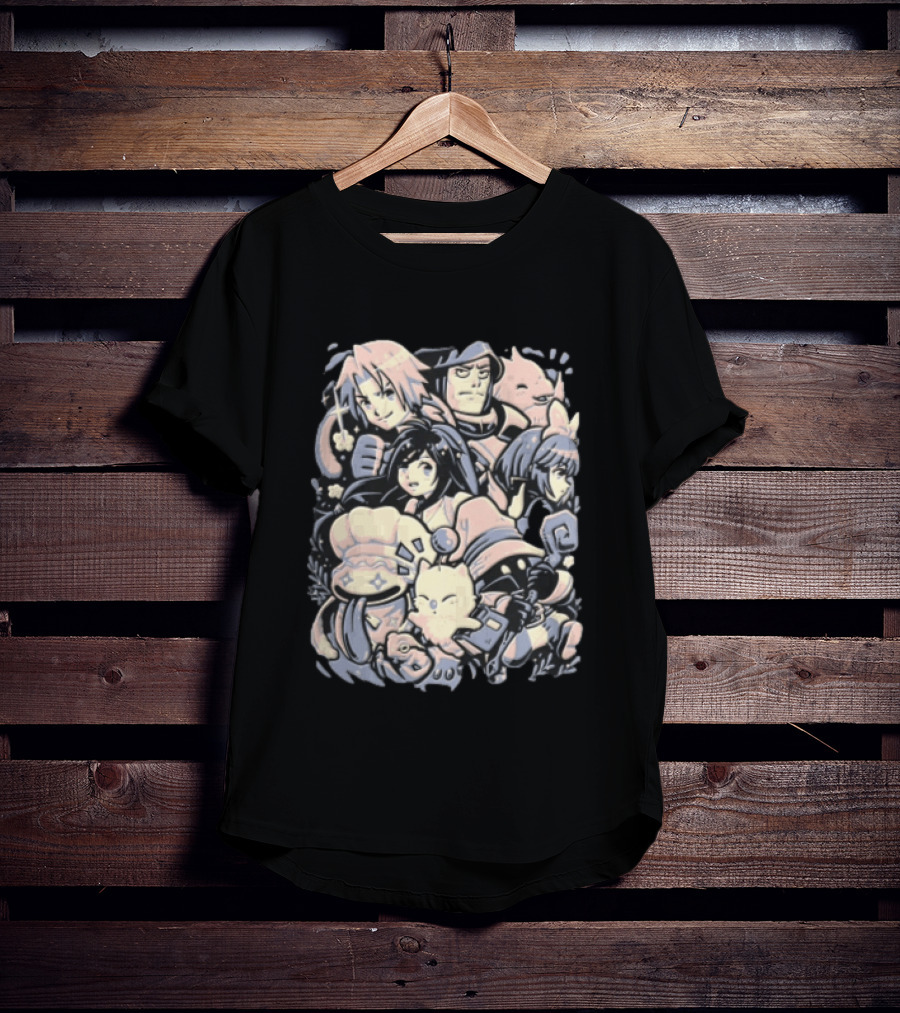 Final Fantasy Anime Group Characters T-Shirt