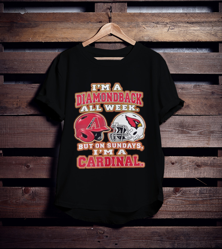 I'm A Diamondback All Week But On Sundays I'm A Cardinal Helmet T-Shirt