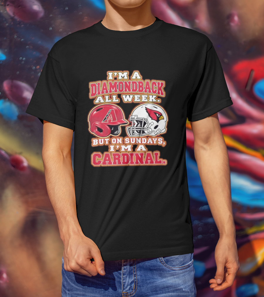 I'm A Diamondback All Week But On Sundays I'm A Cardinal Helmet T-Shirt