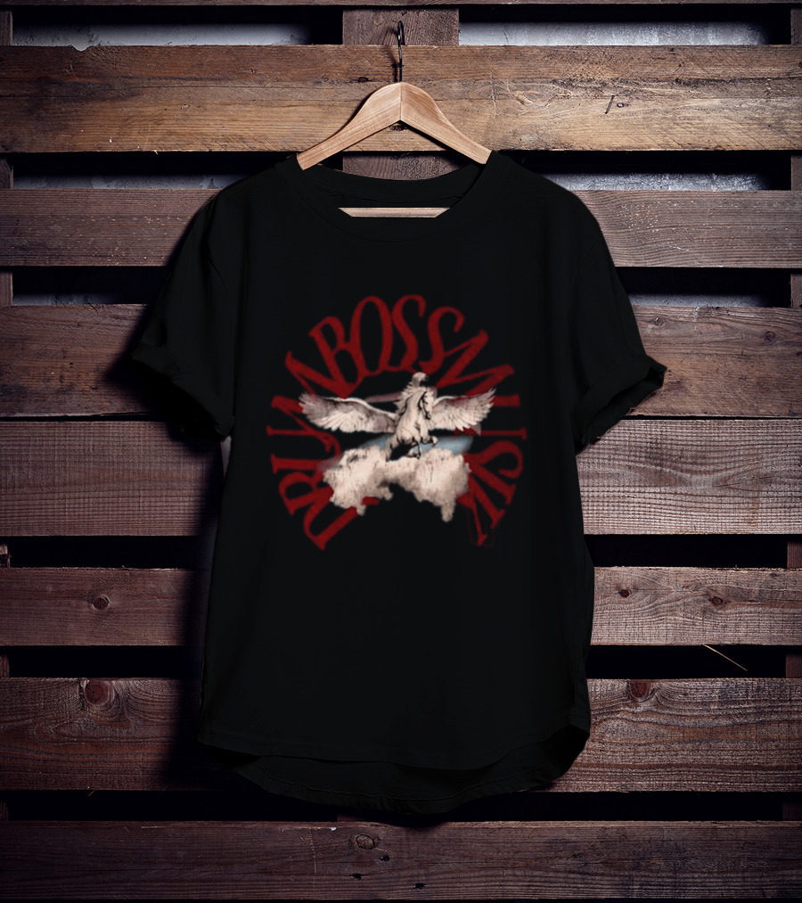 No Bad Vibes Drum Boss Musik Pegasus Clouds T-Shirt
