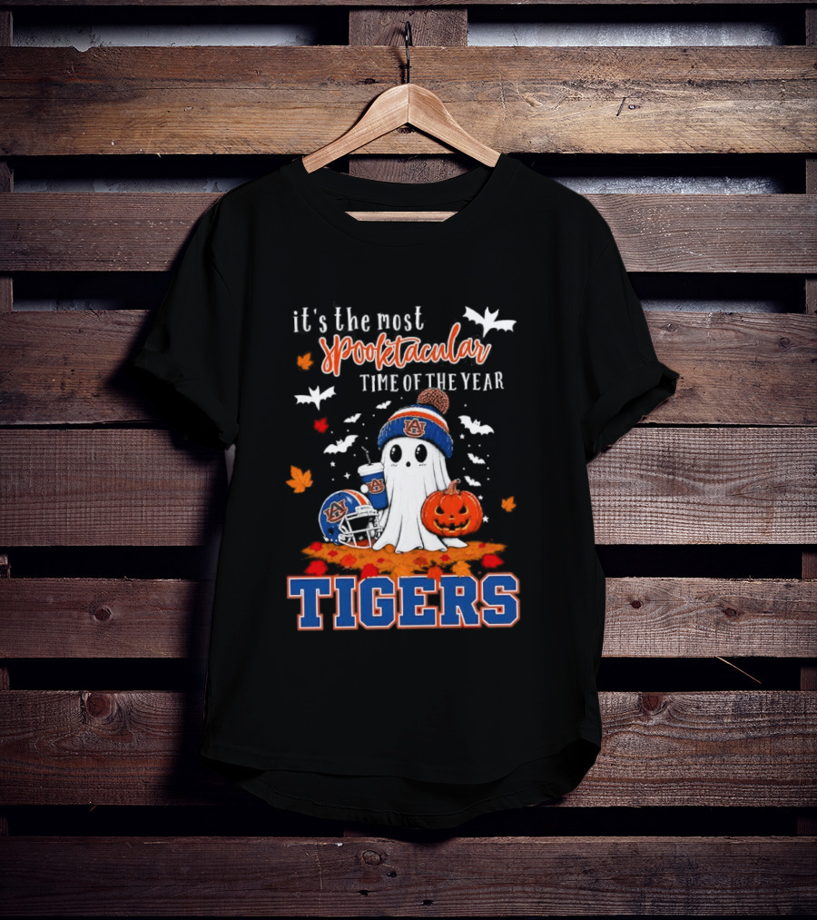 It's The Most Spooktacular Time Of The Year Tigers Halloween Ghost Pumpkins T-Shirt