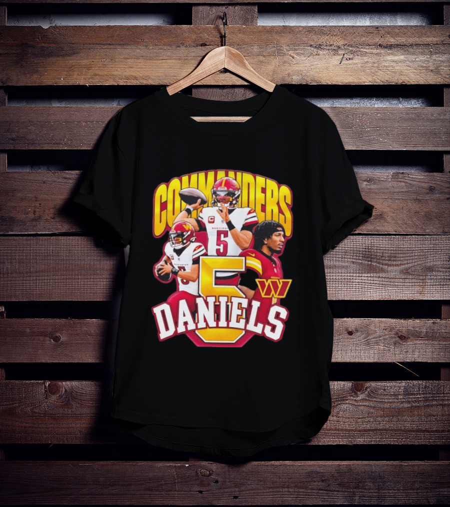 Commanders Jayden Daniels 5 Washington Football T-Shirt