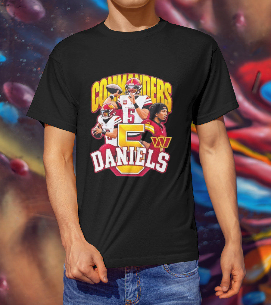 Commanders Jayden Daniels 5 Washington Football T-Shirt