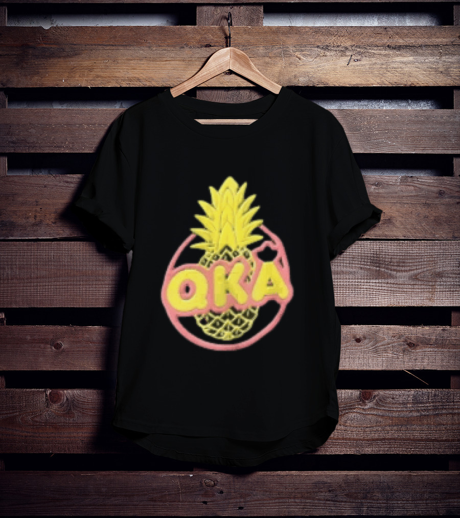 QKA Yellow Pineapple Inside Red Circle T-Shirt