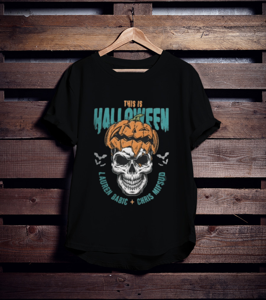 Lauren Babic Chris Mifsud This Is Halloween Pumpkin Skull T-Shirt