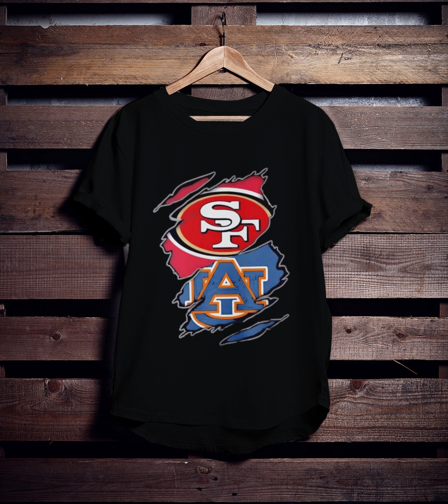 San Francisco 49ers Auburn Tigers Collage T-Shirt