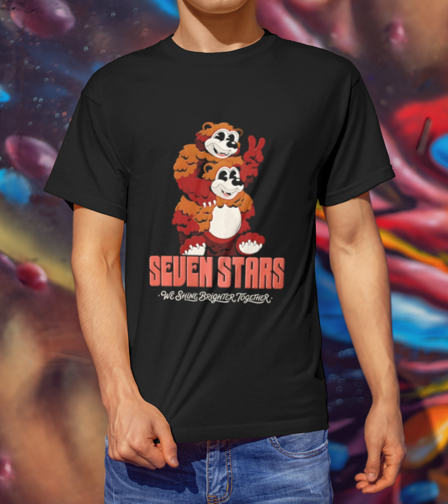 Seven Stars Piggy Back Bears We Grant Dragon Power T-Shirt