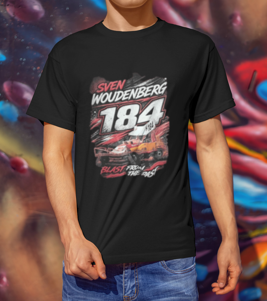 Sven Woudenberg 184 Blast From The Past Stock Car Racing Vehicle Dirt Track T-Shirt