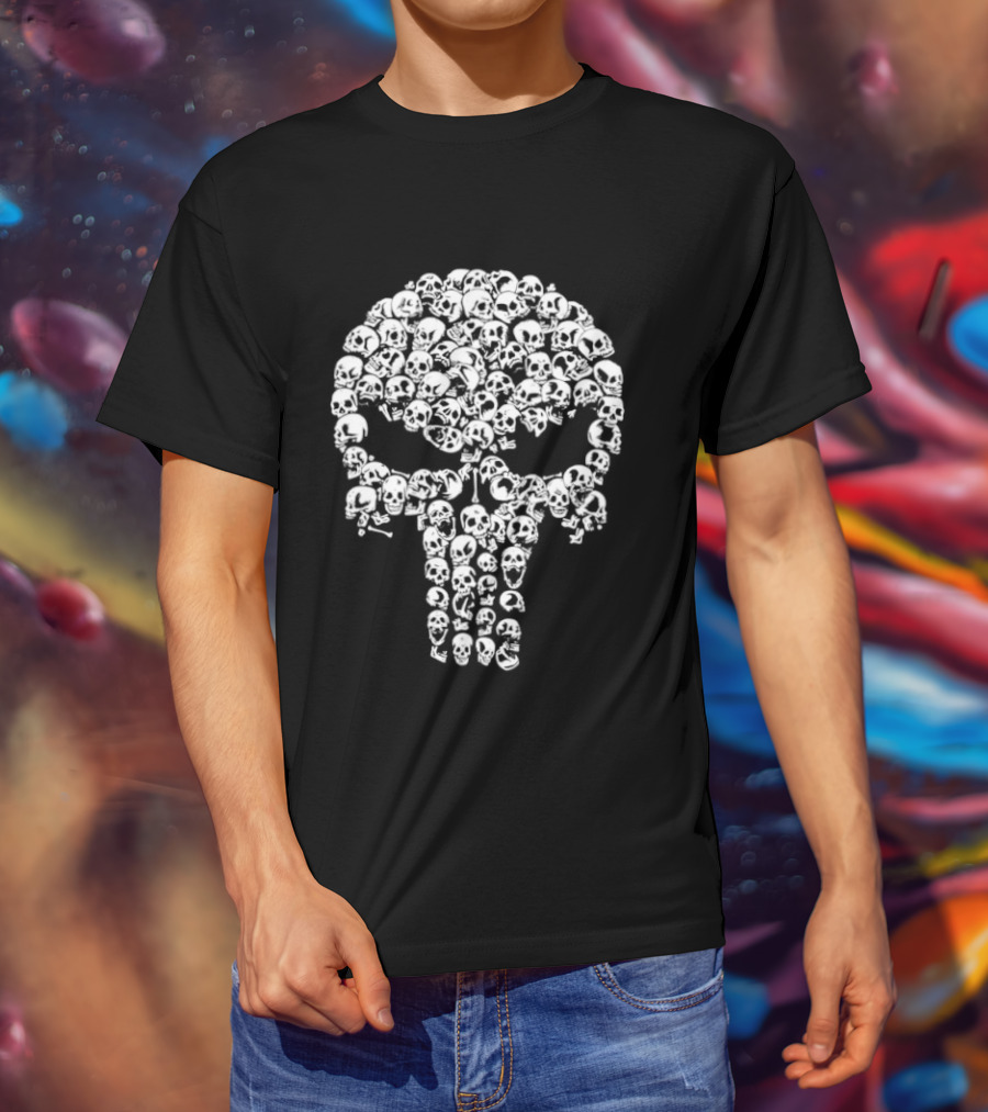The Punisher Skull Made Of Bullets T-Shirt