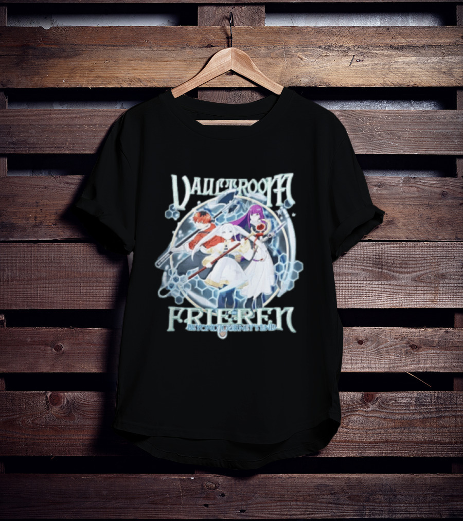 Vaultroom Frieren Beyond Journey's End Anime Characters With Magical Weapons T-Shirt