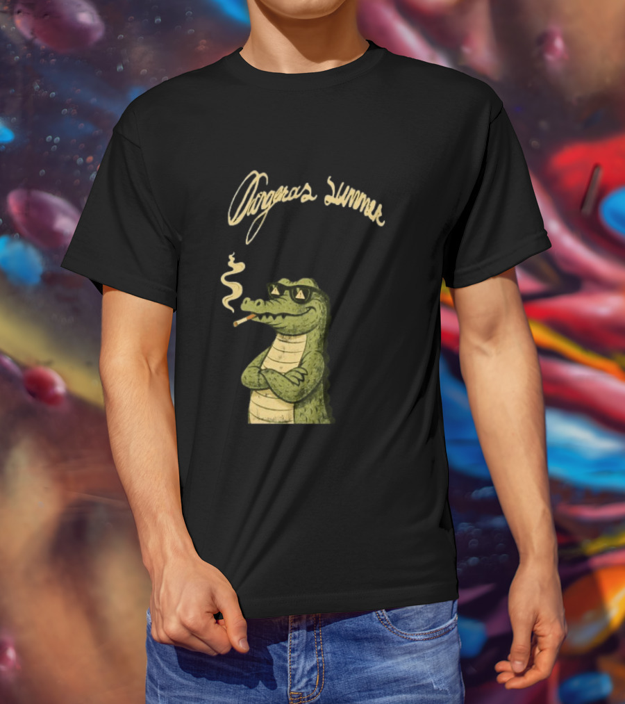 Yeat Dangerous Summer Loose Leaf Gator Smoking Cool Sunglasses Crocodile T-Shirt