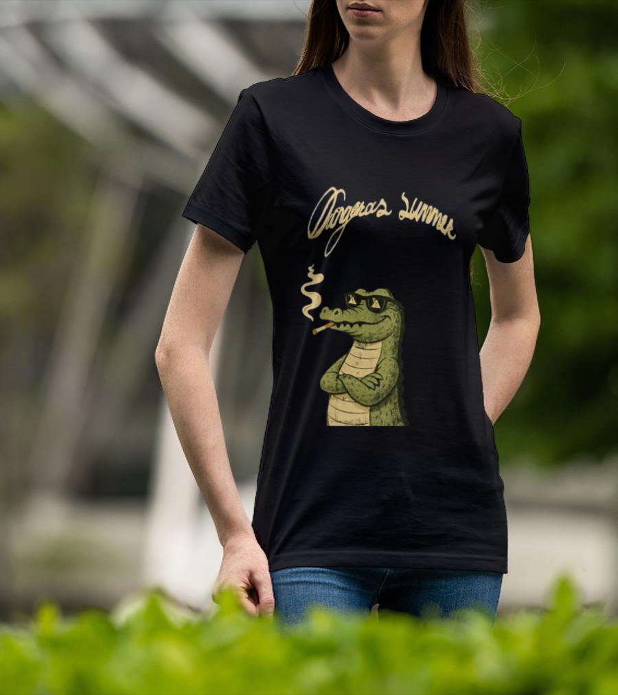 Yeat Dangerous Summer Loose Leaf Gator Smoking Cool Sunglasses Crocodile T-Shirt