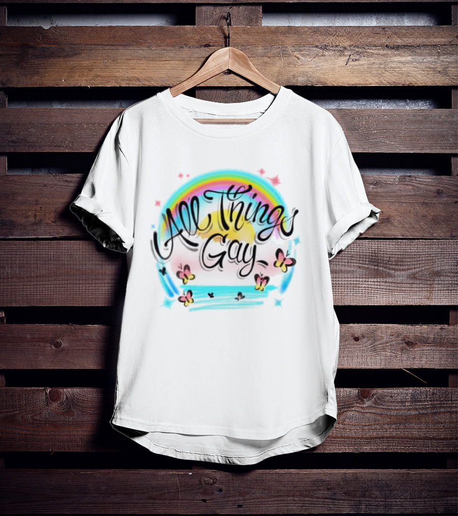 All Things Gay Rainbow Butterflies Festival Baby T-Shirt