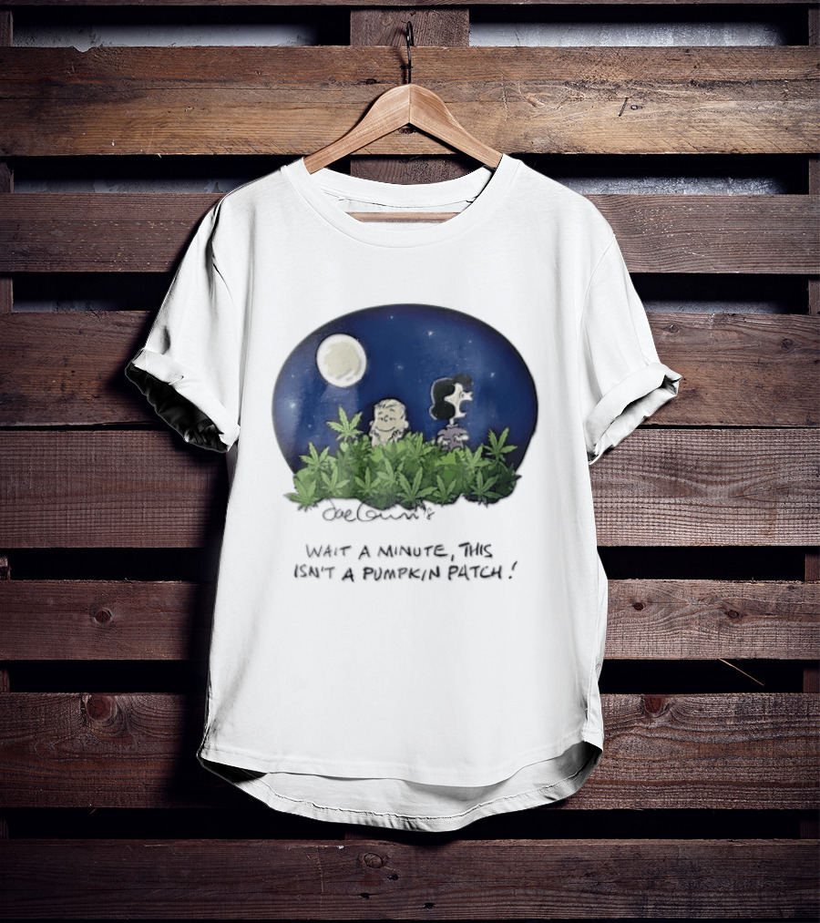 Peanuts Wait A Minute This Isn't A Pumpkin Patch Moon Night Scene Charlie Brown Lucy T-Shirt
