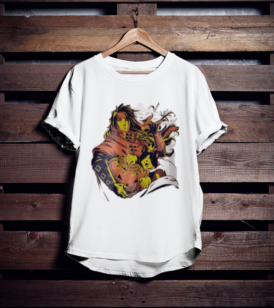 Vincent Valentine Cait Sith Halloween Pumpkin Final Fantasy T-Shirt