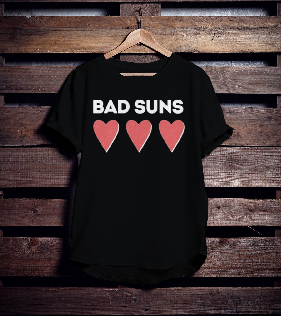 Bad Suns Three Hearts Band Merchandise Popular Music Group T-Shirt