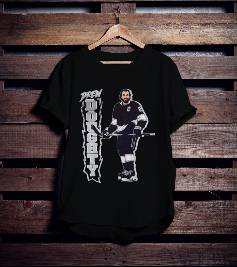 Drew Doughty Captain 8 Los Angeles Kings Hockey Vertical T-Shirt