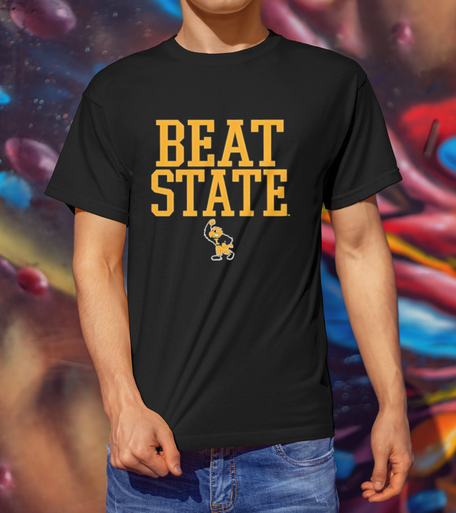 Iowa Hawkeyes Beat State Fighting NCAA 2026 T-Shirt