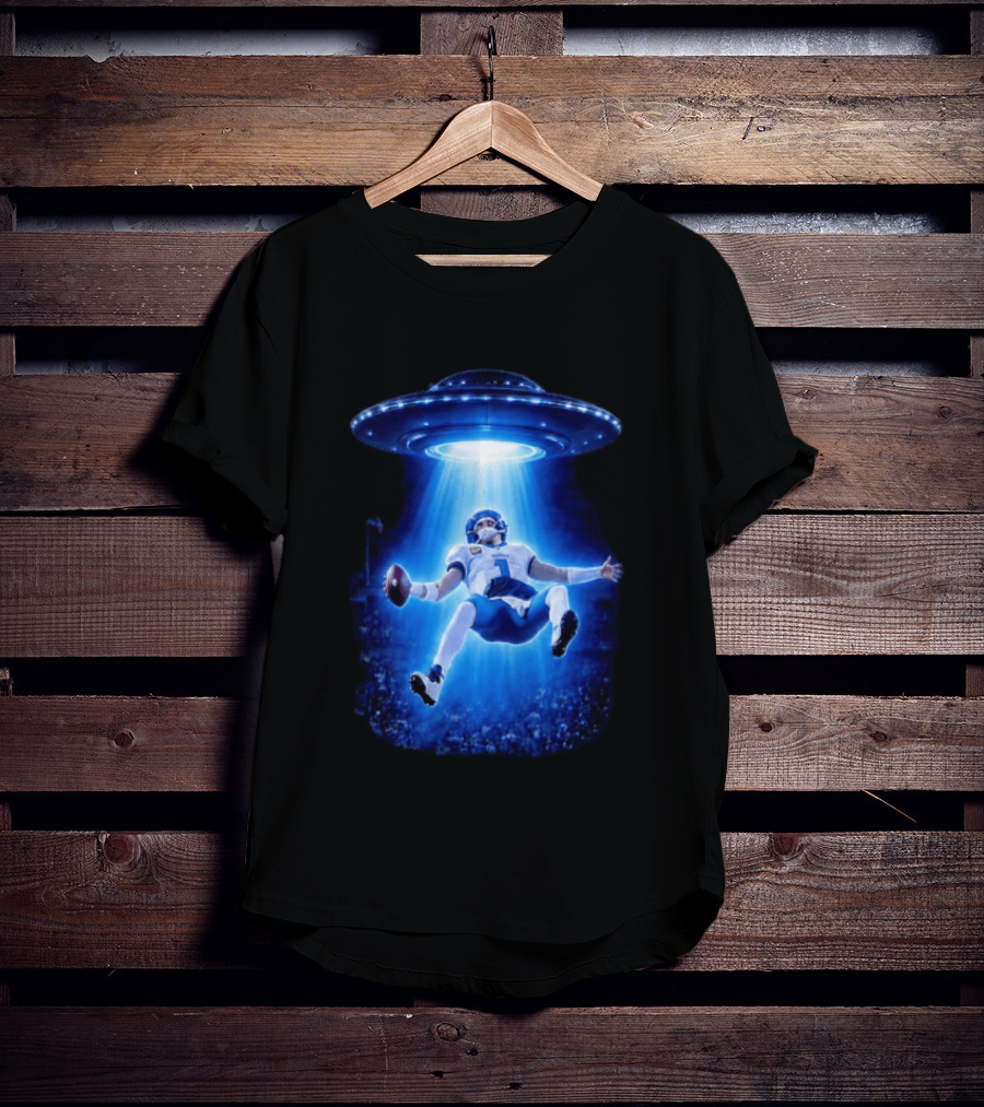 Jalen Hurts Memes UFO Abduction Football Player Beam Fantasy T-Shirt