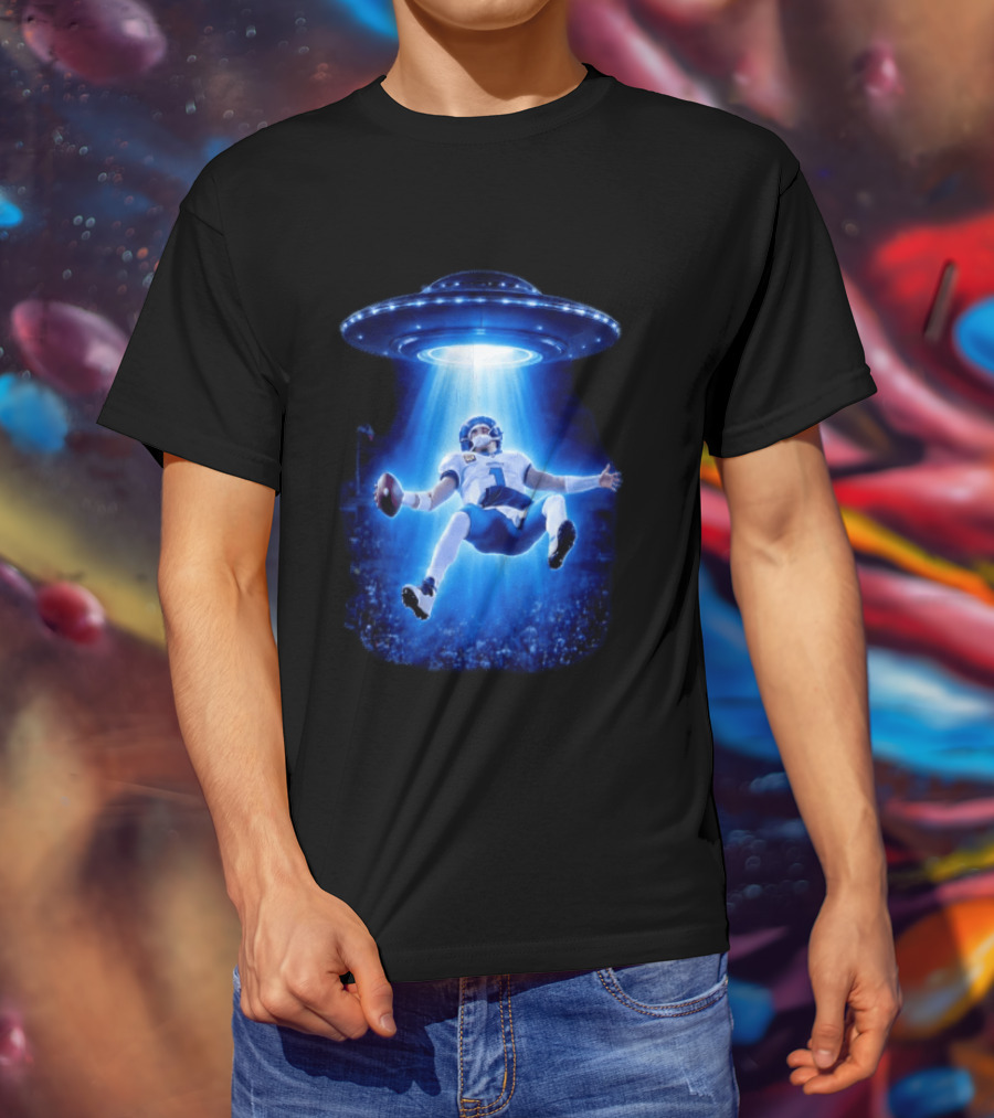 Jalen Hurts Memes UFO Abduction Football Player Beam Fantasy T-Shirt