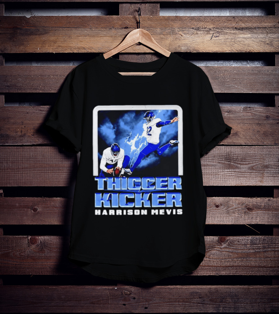 Los Angeles Rams Thiccer Kicker Harrison Mevis Football Action T-Shirt