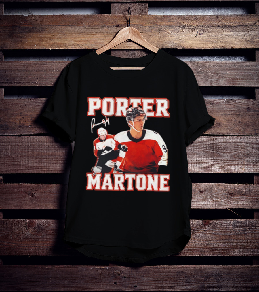 Porter Martone Philadelphia Flyers Hockey Player 9 Signature T-Shirt