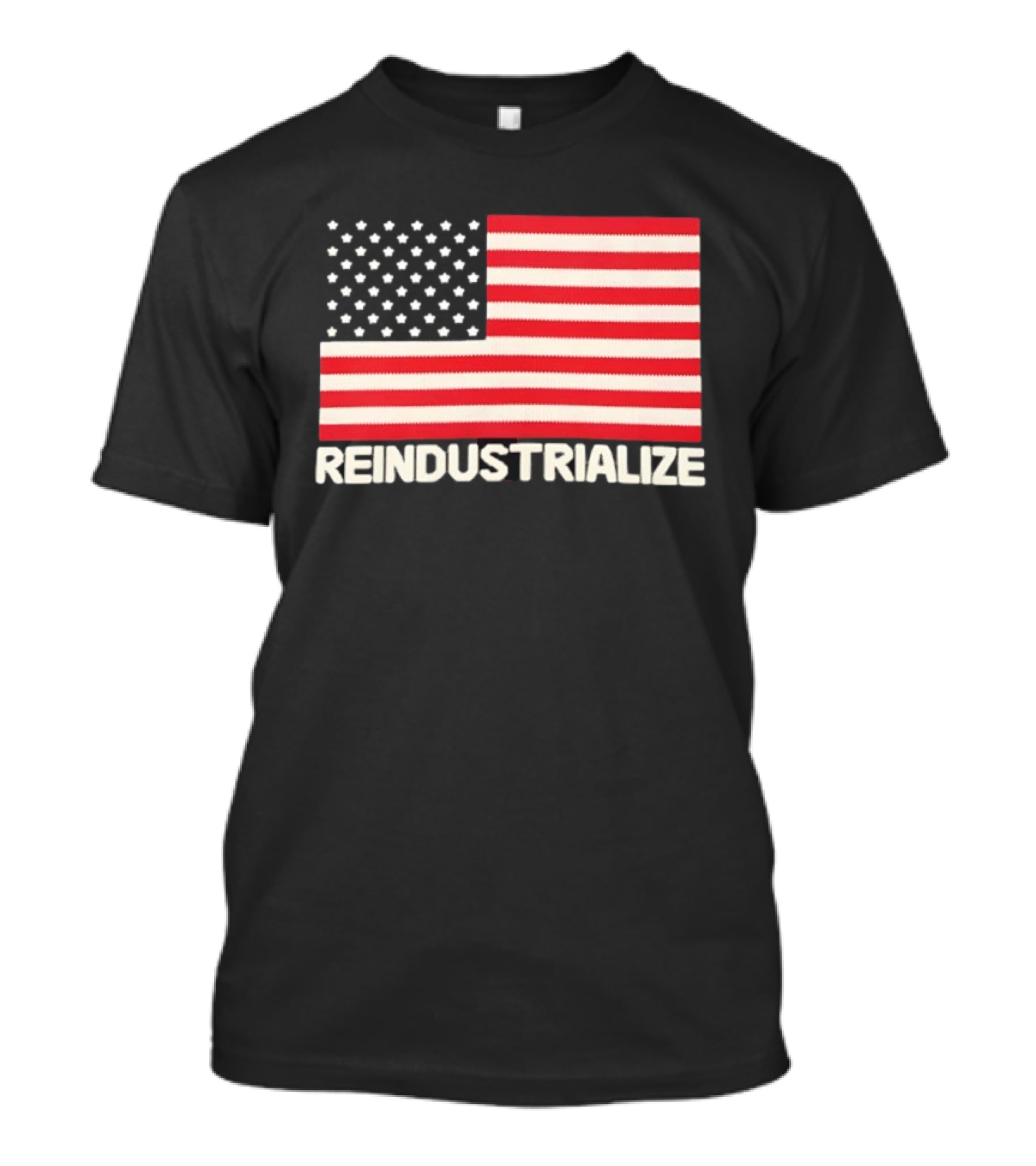 Reindustrialize United States Flag Stars And Stripes T-Shirt