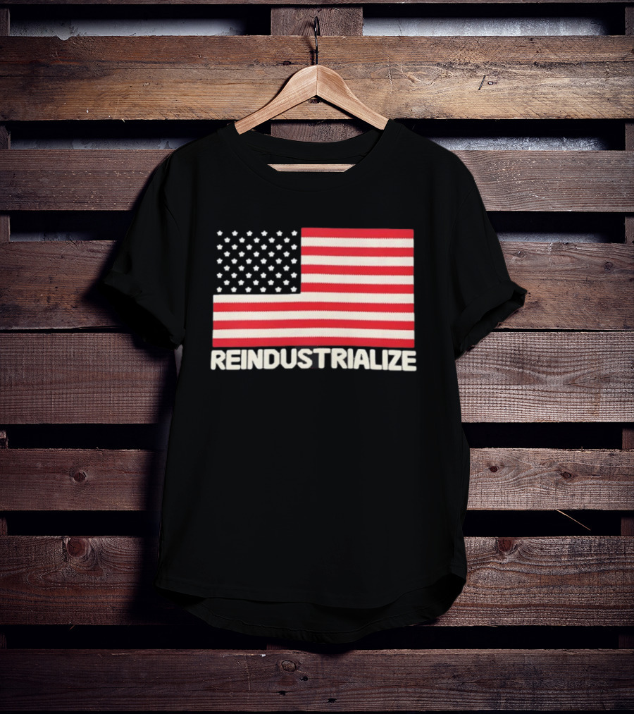 Reindustrialize United States Flag Stars And Stripes T-Shirt