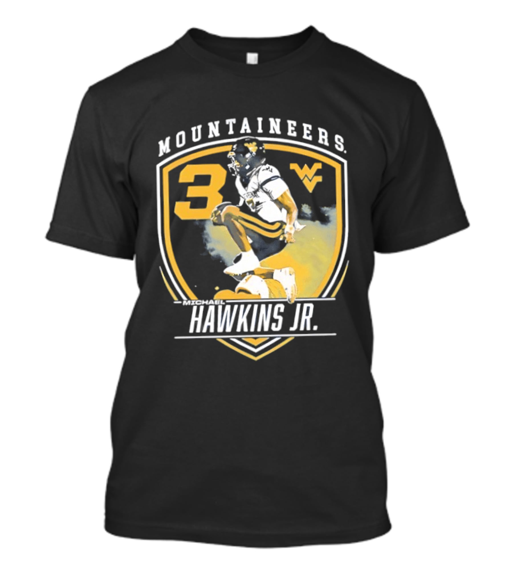 Mountaineers Hawkins Jr. 3 West Virginia WV T-Shirt