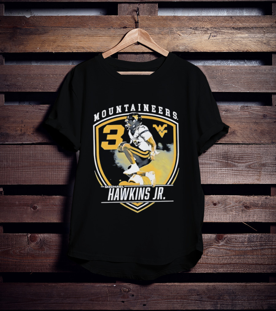 Mountaineers Hawkins Jr. 3 West Virginia WV T-Shirt