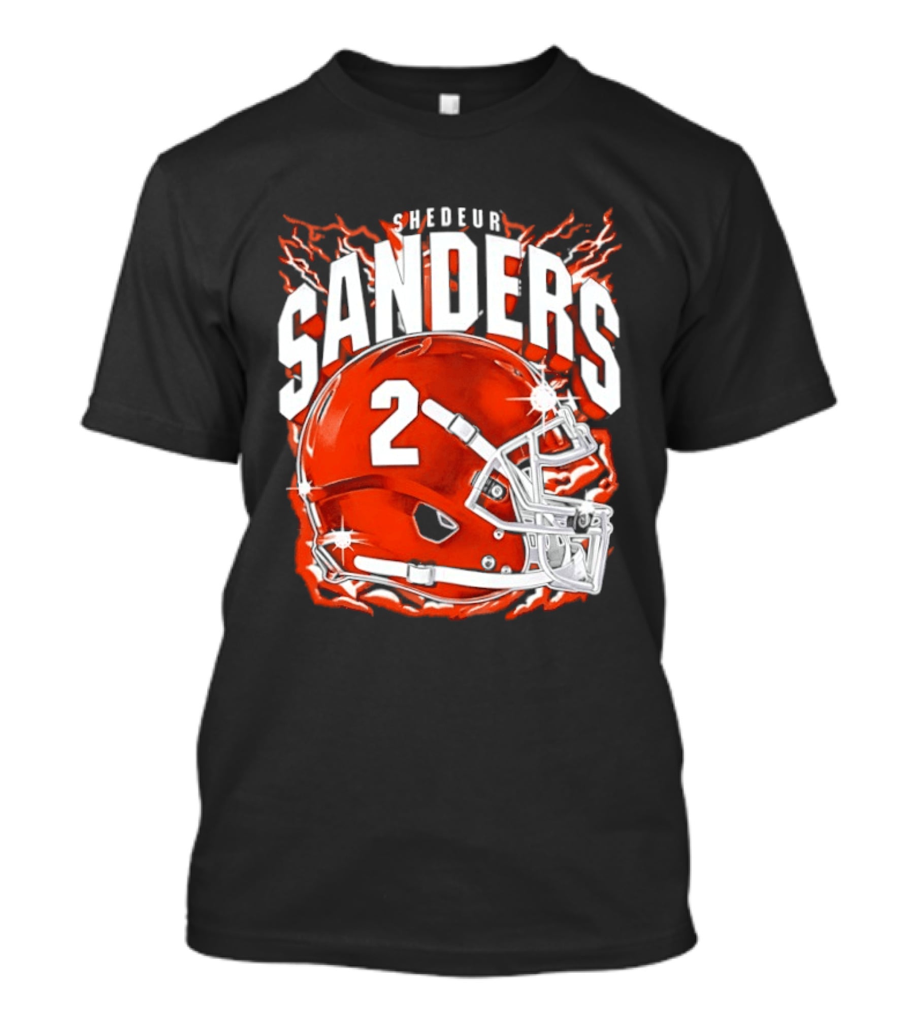 Shedeur Sanders Number 2 Cleveland Browns Helmet T-Shirt
