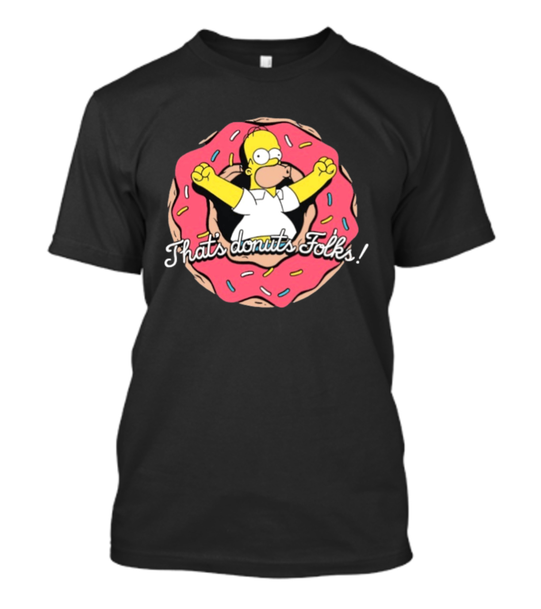The Simpsons Looney Tunes Homer Simpson That's Donuts Folks Collaboration T-Shirt