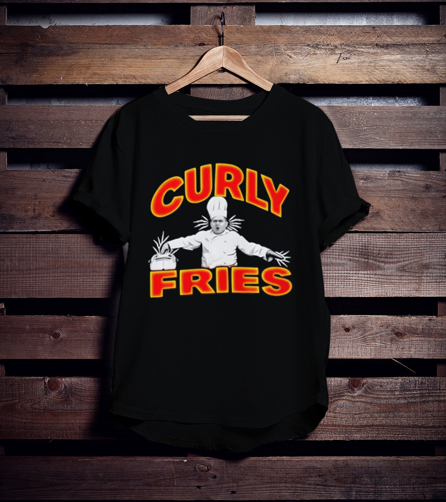 The Three Stooges Curly Fries Chef Character 90s Comedy T-Shirt