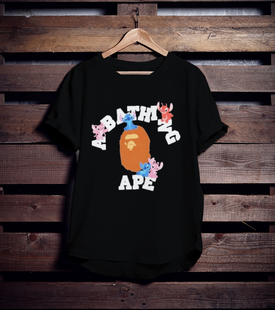 Original Bape A Bathing Ape Disney Stitch Collaboration T-Shirt