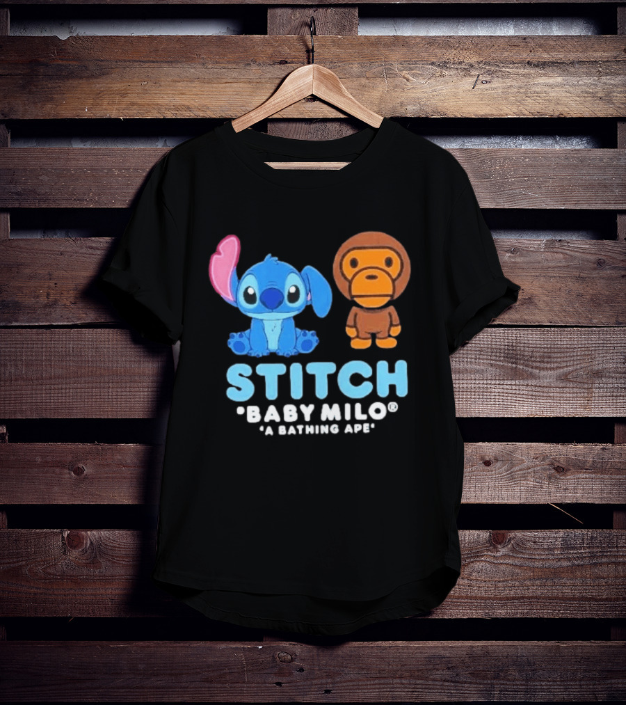 Bape X Disney Stitch Baby Milo A Bathing Ape Collab 2026 T-Shirt