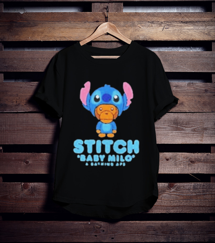 Original Bape X Disney Stitch Baby Milo Collaboration 2026 T-Shirt