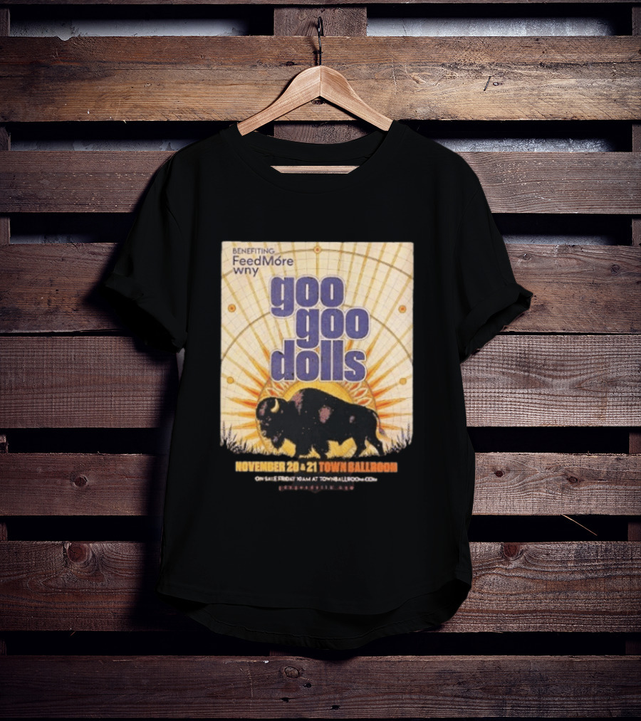 Goo Goo Dolls Town Ballroom Buffalo Event November 20 21 2026 Benefiting FeedMore WNY T-Shirt