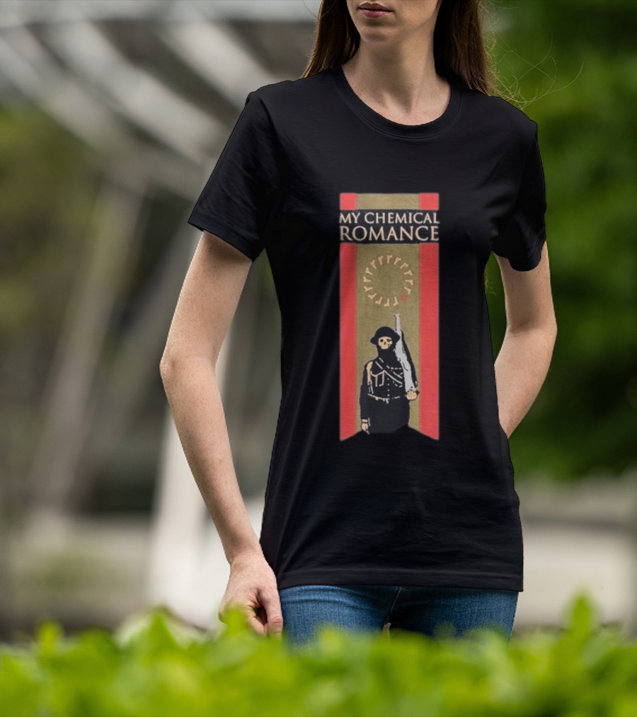 My Chemical Romance Soldier Marching Band Uniform Red Black Gold T-Shirt