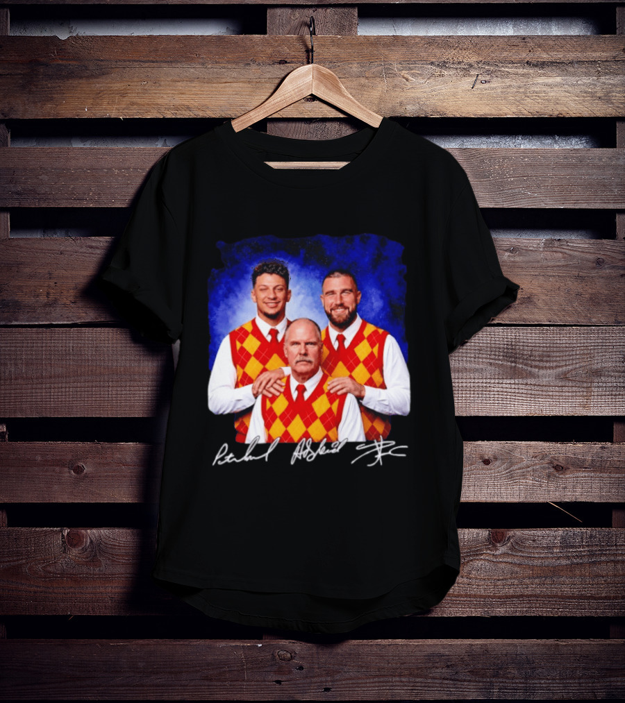 Patrick Mahomes Andy Reid Travis Kelce Kansas City Chiefs Step Brothers T-Shirt