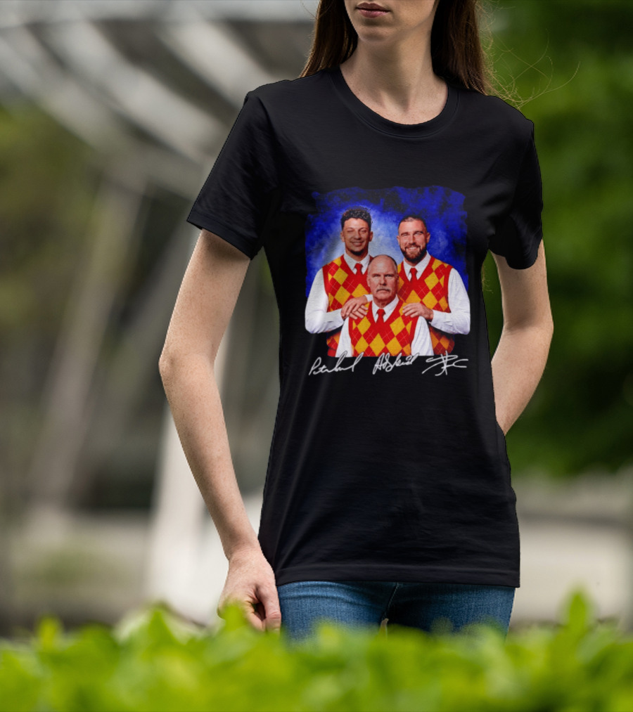 Patrick Mahomes Andy Reid Travis Kelce Kansas City Chiefs Step Brothers T-Shirt