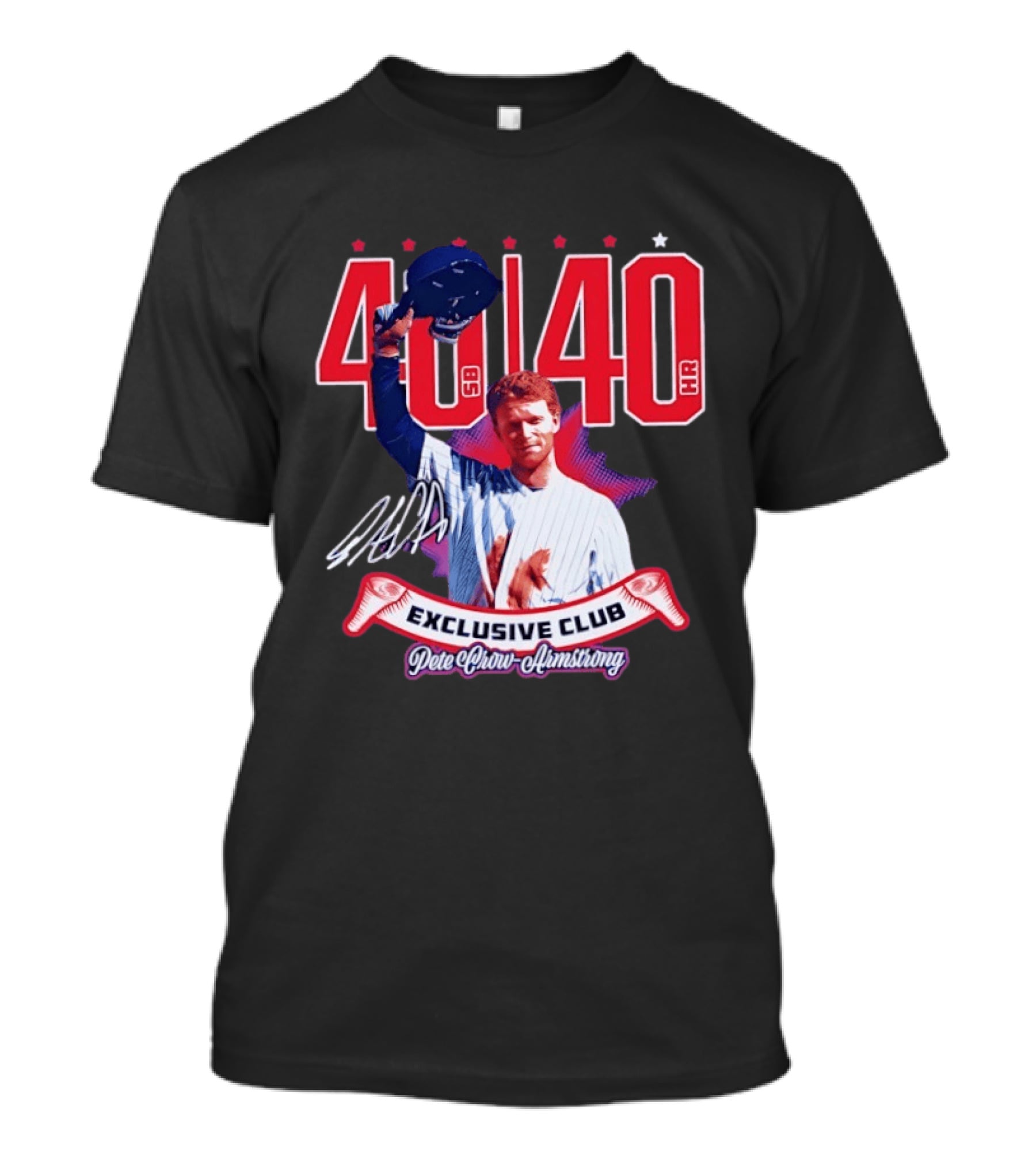 40 40 Club Curtain Call Pete Crow Armstrong Exclusive Chicago Cubs T-Shirt