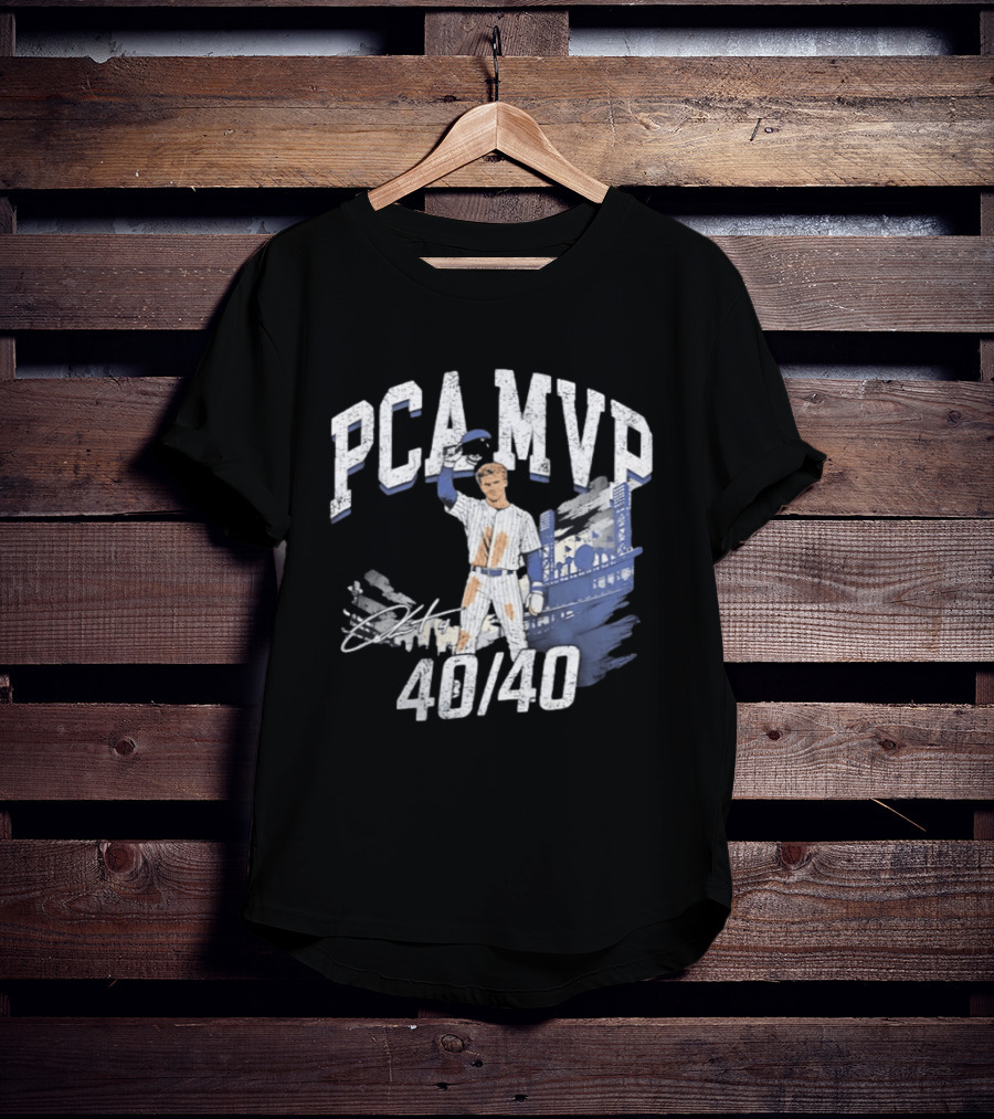 PCA MVP Pete Crow Armstrong Chicago Cubs 40 40 Club T-Shirt