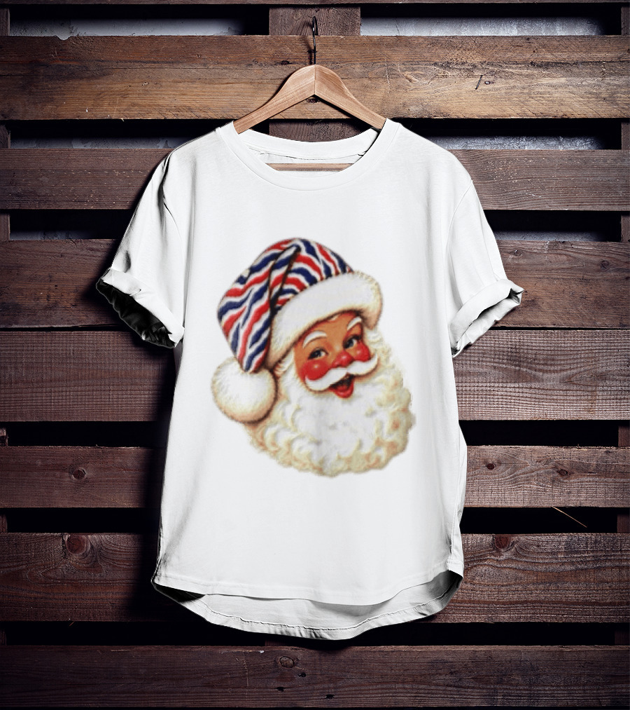 Buffalo Santa Christmas Holiday Vintage Cheerful Festive T-Shirt